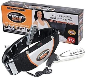 Electric Fitness Slimming Massager, Abdominal Vibrating Belt with Remote Control, Body Fat Burner, Multicolour
