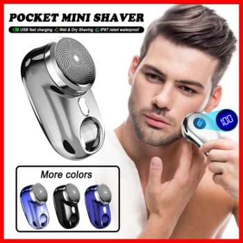 Mini Shaver Portable Electric Shaver,Electric Razor for Men,Mini-Shave Pocket Portable Shavers,USB Rechargeable Waterproof Shaver Wet and Dry Use Suitable for Home,Car,Travel Gift for Father Husband