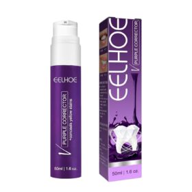 Purple Teeth Whitening Color Corrector – 50ml Tooth Stain Remover | Conceals Yellow Stains | Instant Brightening Toothpaste for White Smile