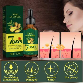 Hair Growth Serum with Natural Ginger Oil – Hair Loss Treatment for Thicker, Stronger & Longer Hair – Regrowth Formula for Men & Women – 100% Natural & Nourishing